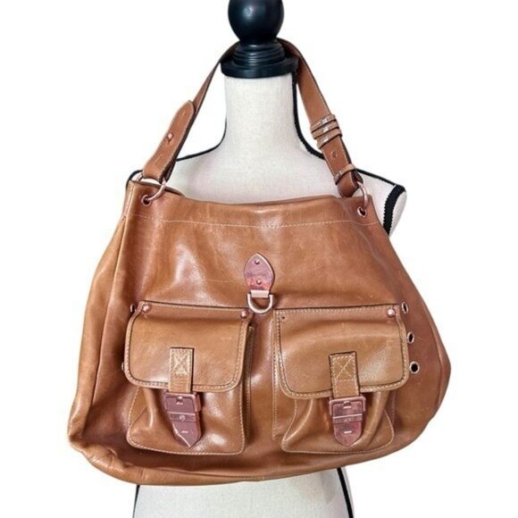 Mulberry Tillie Leather Tote Bag Oak Rose Gold Hardware Roomy Classic - Picture 3 of 17